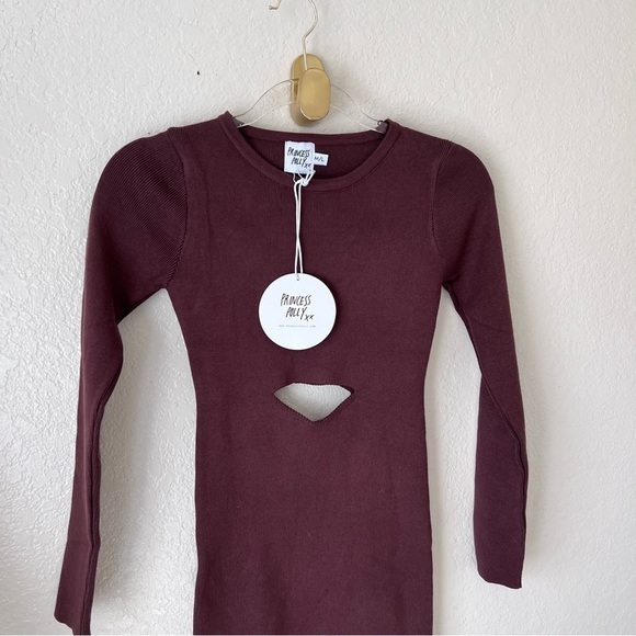 NEW Princess Polly SERENITY MINI DRESS BROWN size L - Picture 9 of 9